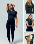 Embrace eco-friendly fashion with a pair of sustainable leggings, perfect for activewear and everyday wear
