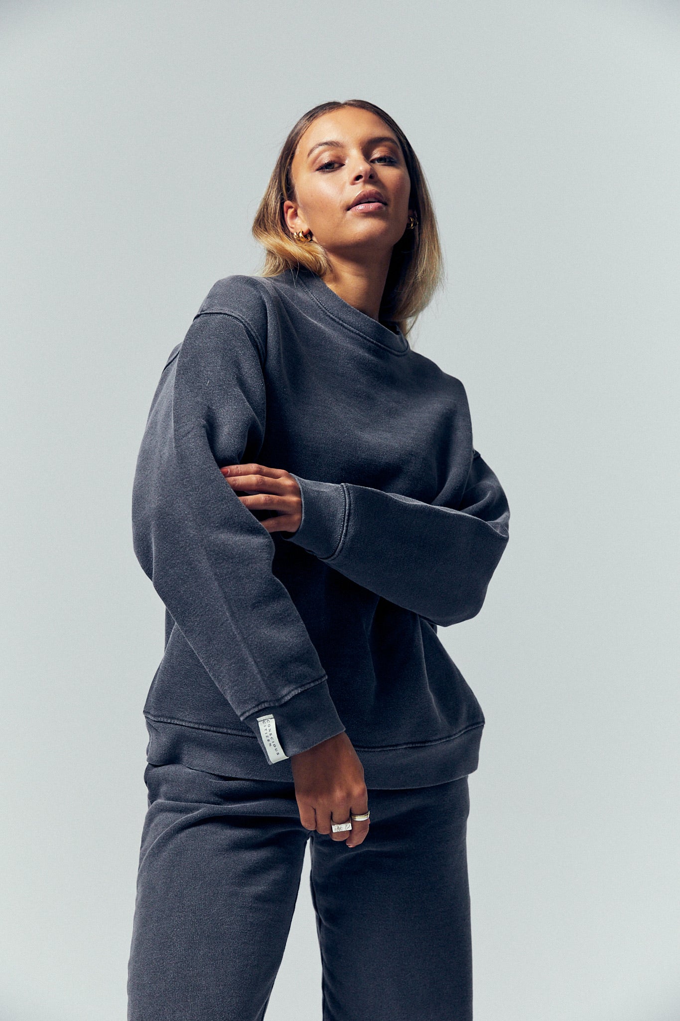  Unwind in style with a sustainable sweatshirt made from recycled materials and organic cotton