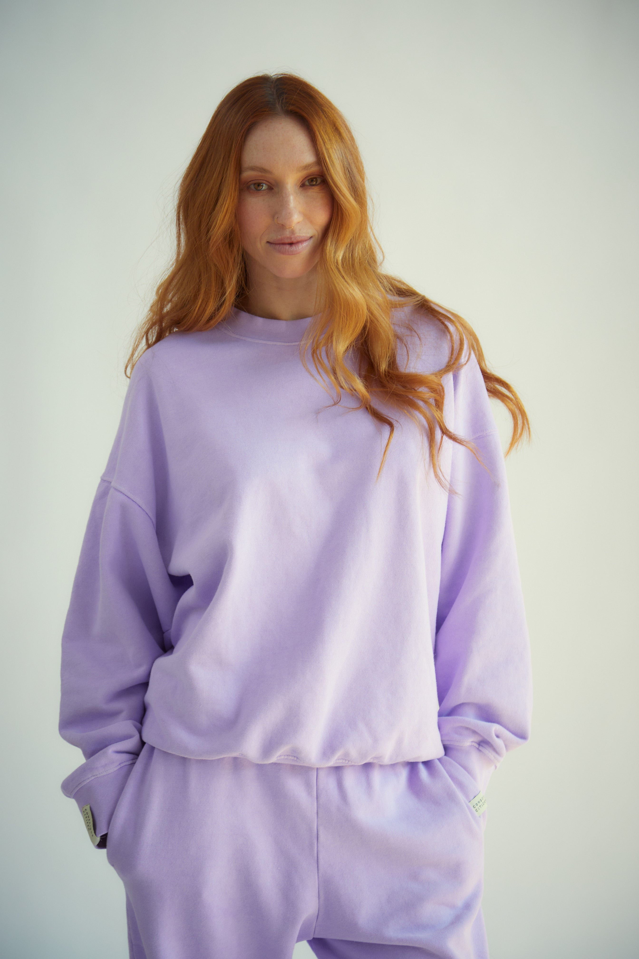 Lavender Oversized Sweatshirt ConsciousCitizen