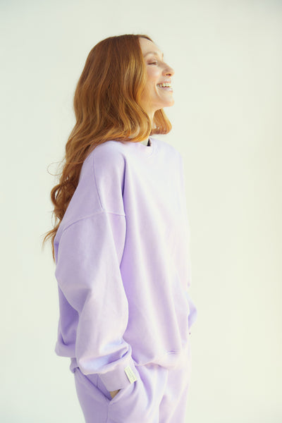 Lavender Oversized Sweatshirt